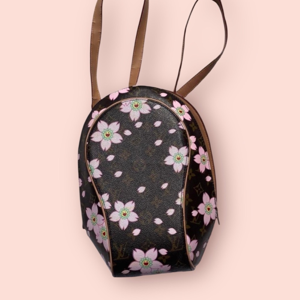 Floral Backpack with Pink Blossoms